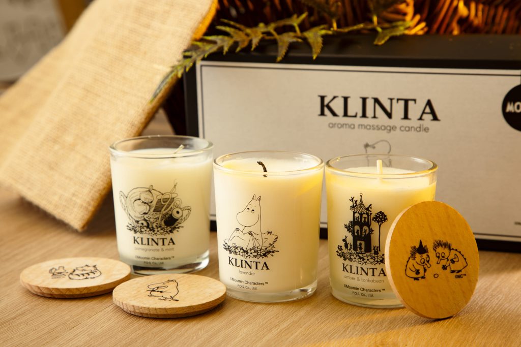 マッサージオイルでリラックス♪【Moomin マッサージキャンドル （オレンジ＆ジンジャー）】